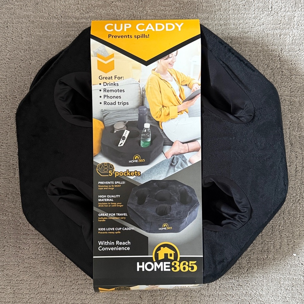New HOME365 Cup Caddy, a portable cup holder and storage organizer